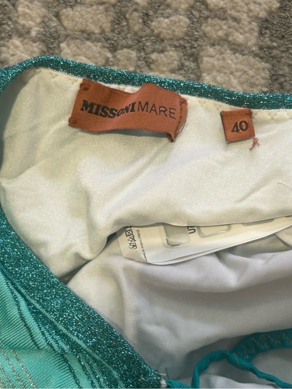 Missoni Teal & Aqua Ombre One-Piece Swimsuit - Picture 5 of 7